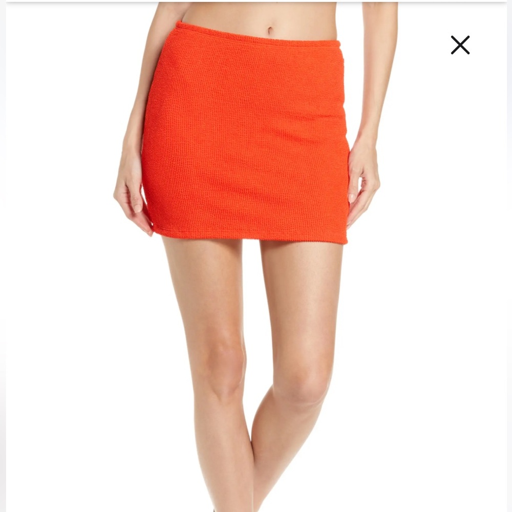 Good American bright poppy stretchy skirt plus size 7/8 BNWT
